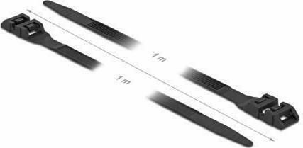 DeLock Plastic Cable Ties 1000mmx9mm In Black Colour 10 Pieces 18891