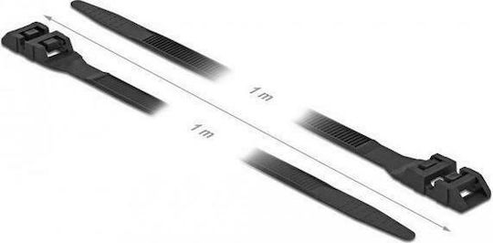 DeLock Plastic Cable Ties 1000mmx9mm In Black Colour 10 Pieces 18891