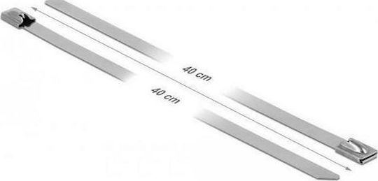 DeLock DeLock Metallic Cable Ties 400mm x 7.9mm in Silver Colour (10 pcs) 18773