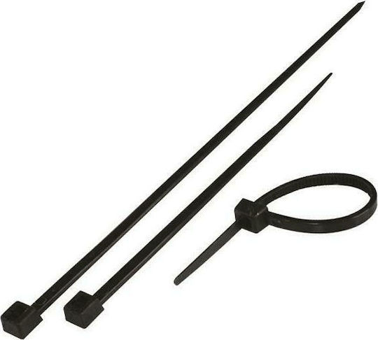 Eurolamp Plastic Cable Ties 450mmx4.8mm In Black Colour 100 Pieces 147-54116