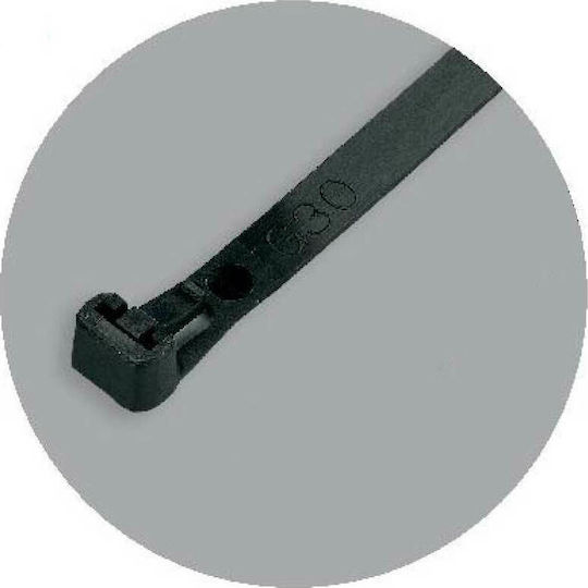 Benman Δεματικά Καλωδίων Πλαστικά 300mmx4.8mm σε Μαύρο χρώμα (100τμχ) (70888)