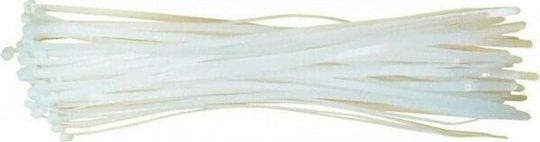 Sapiselco Δεματικά Καλωδίων Πλαστικά 100mmx2.5mm σε Λευκό χρώμα (100τμχ) SEL.2.202
