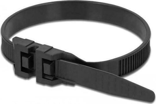 DeLock Cable Ties Plastic 190mm x 9mm in Black Colour (10 pcs) (18887)