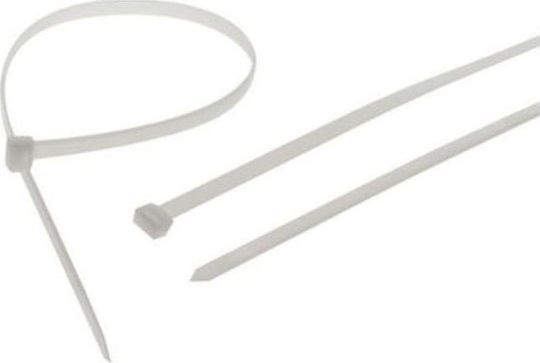 Benman Cable Ties Plastic 140mmx2.5mm in White Colour 100pcs 70768