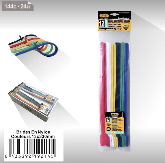 Liyset Cable Ties Plastic 330mm x 13mm in Multicolour Colour (12 pcs) (92145)