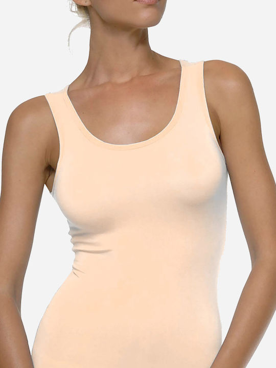 Women's Sleeveless T-Shirt Beige