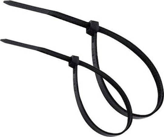 Sapiselco Plastic Cable Ties 160mmx2.5mm In Black Colour 100pcs SEL.3.204