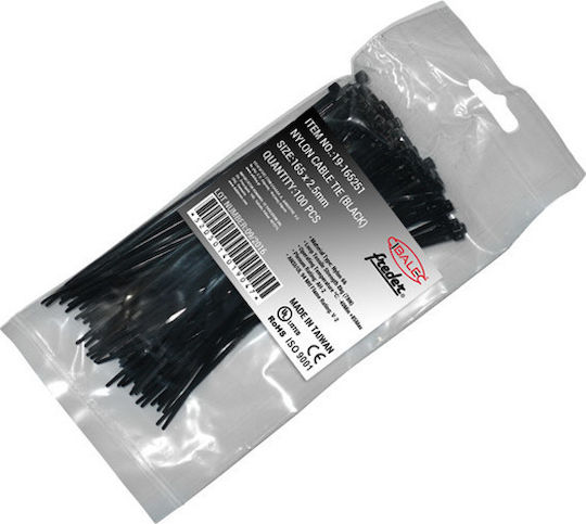 Adeleq Δεματικά Καλωδίων Πλαστικά 200mmx2.5mm σε Λευκό χρώμα (100τμχ) (19-200250)