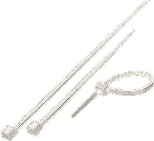 Eurolamp Δεματικά Καλωδίων Πλαστικά 200mmx3.6mm σε Λευκό χρώμα (100τμχ) (147-54007)