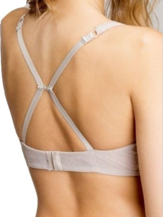 Convertible Bra with Light Padding Underwire Beige