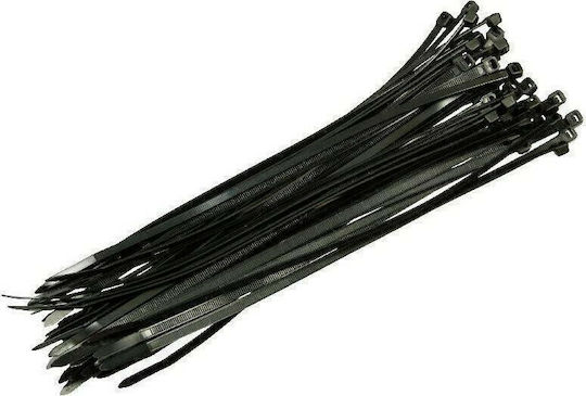 Com Δεματικά Καλωδίων Πλαστικά 300mmx3.6mm σε Μαύρο χρώμα (100τμχ) (05.308)