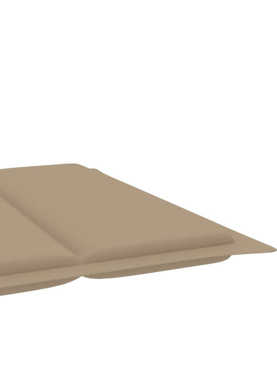 Liegestuhl Hölzernes mit Kissen Natural 2Stück 184x55x64cm.