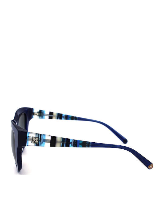 Missoni Women's Sunglasses with Blue Plastic Frame and Gray Gradient Lens MM660S 02