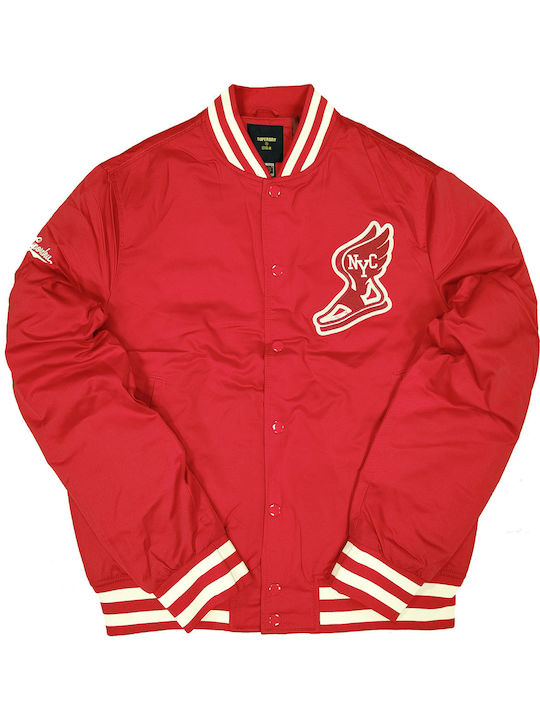 Varsity Bomber Jacket College Jacket Red