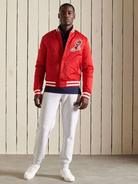 Varsity Bomber Jacket College Jacket Red