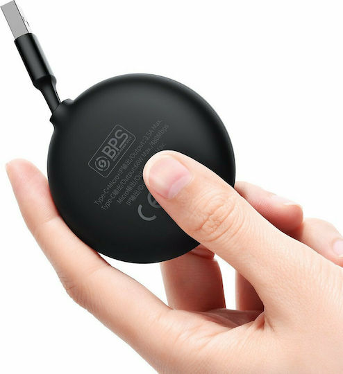 Baseus Bright Mirror Равен / Подвижен USB към Lightning / Type-C / micro USB Кабел 3.5Спецификация Черен 1.2м (CAMLC-MJ01)