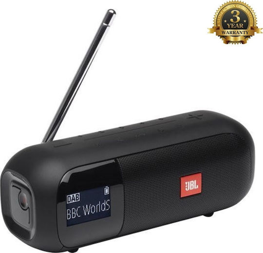 Tuner 2 Αδιάβροχο Ηχείο Bluetooth 5W με Ραδιόφωνο και Διάρκεια Μπαταρίας έως 12 ώρες Μαύρο