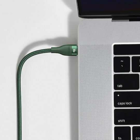 Baseus Flash Series Braided USB to Lightning / Type-C Cable 5A Πράσινο 1.2m (CA1T2-F06)