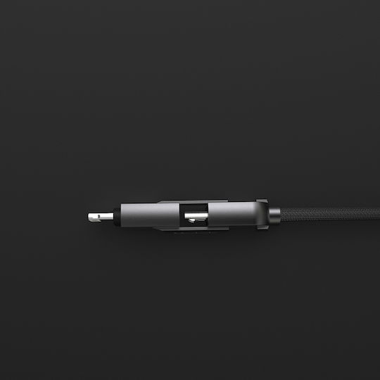 Mcdodo Braided Cablu USB la Lightning / micro USB cu mai multe porturi Negru 1.2m (CA-3911)