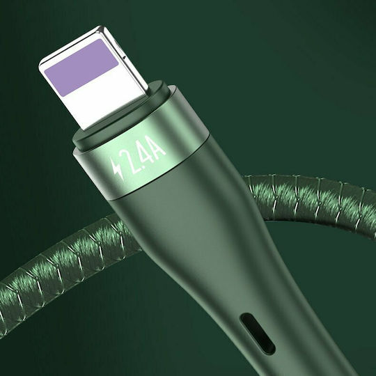 Proda Braided USB to Lightning / Type-C / micro USB Cable Μαύρο 1.2m (PD-B59th)