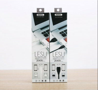 Remax Lesu RC-050t Редовна USB към Lightning / micro USB Кабел Черен 2м