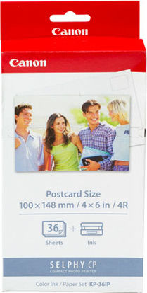 Canon KP-36IP Photo Paper Gloss A6 (10x15) for Printers Thermal Sublimation/Transfer 36 Sheets