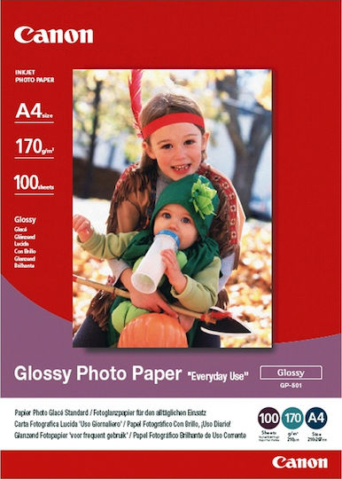 Canon GP-501 Photo Paper Everyday Use A4 (21x30) 210gr/m² for Printers Inkjet 100 Sheets