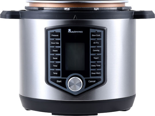 MasterPro Πολυμάγειρας 1500W με Χωρητικότητα 6lt Ασημί