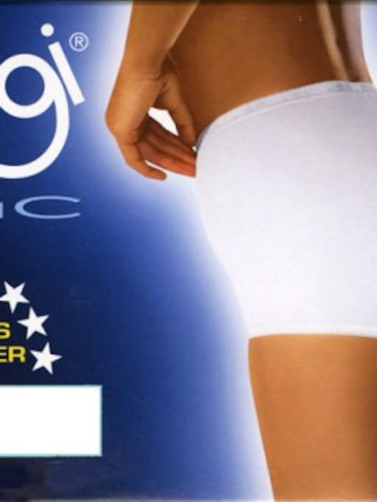Basic Maxi Hochtailliert Damen Boxer Weiß