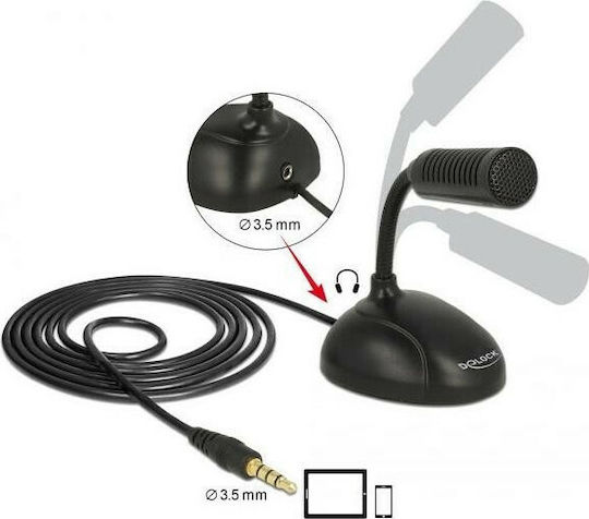 DeLock 65872 Kondensator Mikrofon 3.5mm Gooseneck Für Mobil