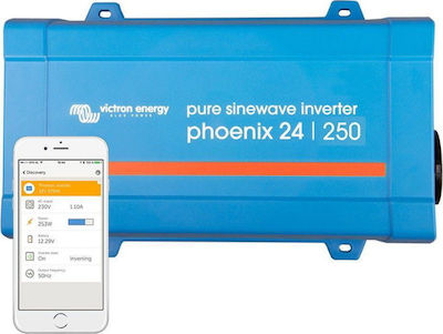 Victron Energy Phoenix 24/250 Inverter Καθαρού Ημίτονου 250W 24V Μονοφασικό