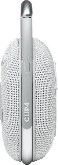 JBL Clip 4 Αδιάβροχο Ηχείο Bluetooth 5W με Διάρκεια Μπαταρίας έως 10 ώρες Λευκό