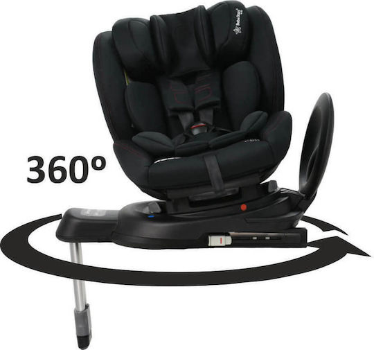 Bebe Stars Megan Детско Столче за Кола i-Размер с Isofix Черно 0-25 кг