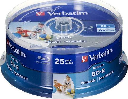 Verbatim Εγγράψιμα BD-R 6x 25GB Cake Box 25τμχ