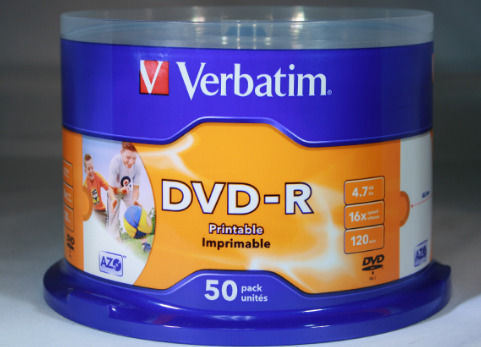Verbatim Recordable DVD-R 16x 4.7GB Cake Box 50pcs