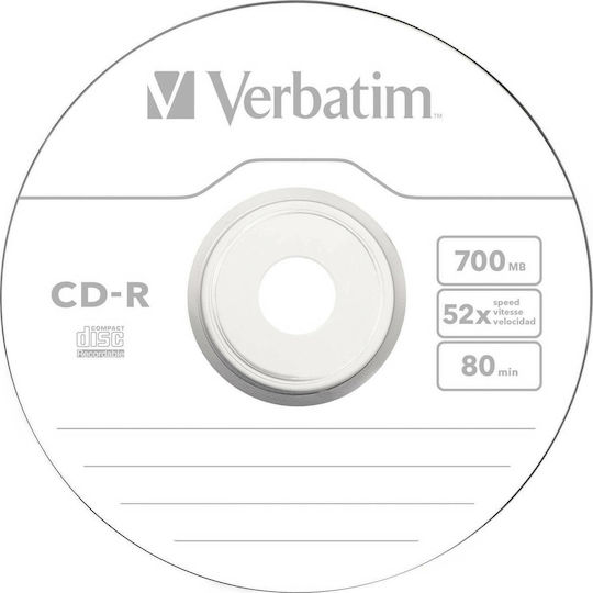 Verbatim Εγγράψιμα CD-R 52x 700MB Cake Box 10τμχ