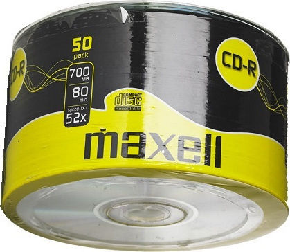 Maxell Εγγράψιμα CD-R 52x Printable 700MB Cake Box 50τμχ
