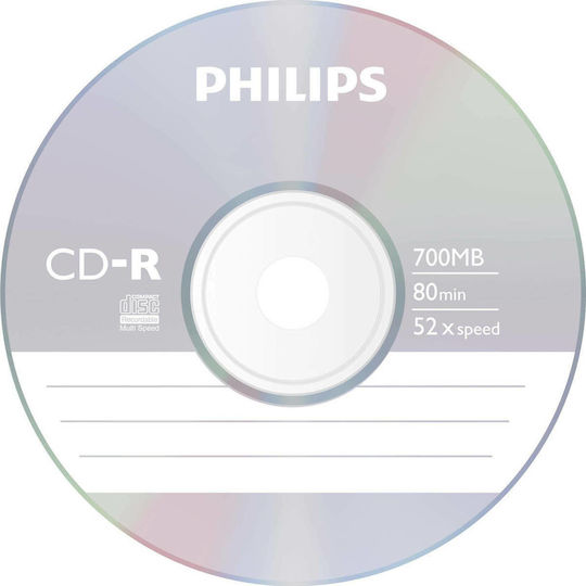 Philips Εγγράψιμα CD-R 52x 700MB 50τμχ