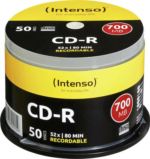 Intenso Inscripționabile CD-R 52x 700MB Cutie pentru prăjituri