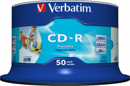 Verbatim Εγγράψιμα CD-R 52x 700MB Cake Box 50τμχ