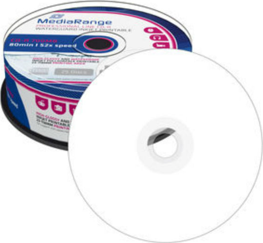 MediaRange Inscripționabile CD-R 52x 700MB Cutie pentru prăjituri 25buc