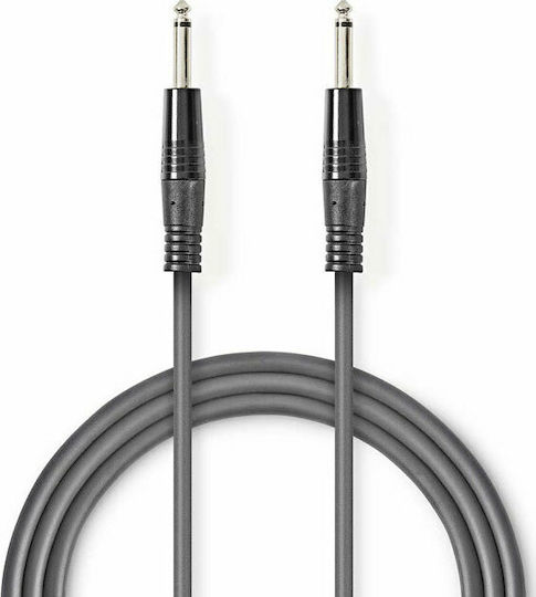 Nedis Kabel 6,3mm Stecker - 6,3mm Stecker 5m Gray (COTH23000GY50)