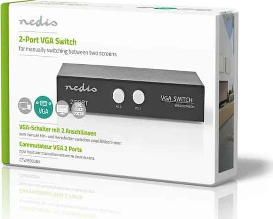 Nedis KVM и превключвател на данни CSWI5902BK
