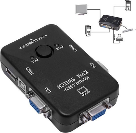 Andowl VGA 2xPC & Usb – QY-KVM2