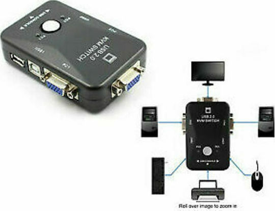 Andowl VGA 2xPC & Usb – QY-KVM2