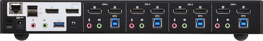 Aten USB DP KVM Data Switch CS1944DP 4 Ports With Audio