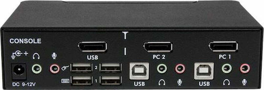 StarTech 2 Port USB DisplayPort KVM Switch with Audio