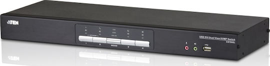 Aten 4-Port USB 2.0 DVI Dual View KVMP Switch