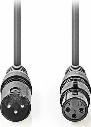 Nedis Cable XLR Male - XLR Female Gray 5m COTH15010GY50