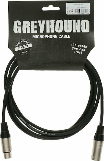 Klotz XLR male to XLR female 1m Cable (GRG1FM01.0)